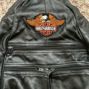 Harley Davidson soft leather backpack purse - like new